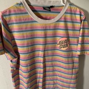 Santa Cruz Skateboards Stripped Multicolored Tee